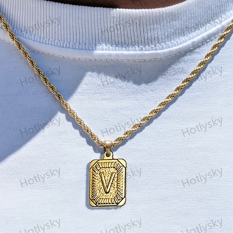 Women's Fashion Pendant Necklace with Initial Letter Option